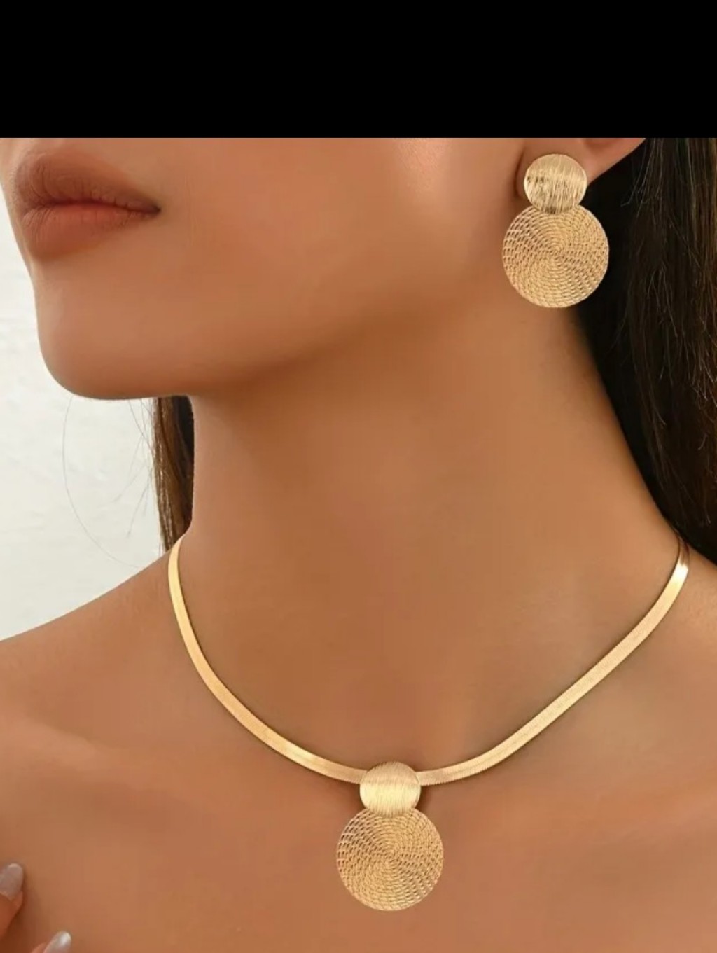 18 Kt Gold Plated Necklace Earrings Set 18 Kt Gold Plated Necklace Earrings Set